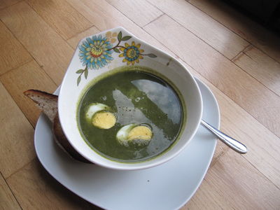 Zupa krem z pokrzywy i szpinaku
