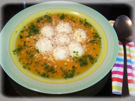 Przepis  zupa dyniowa z jaglanymi kluseczkami przepis