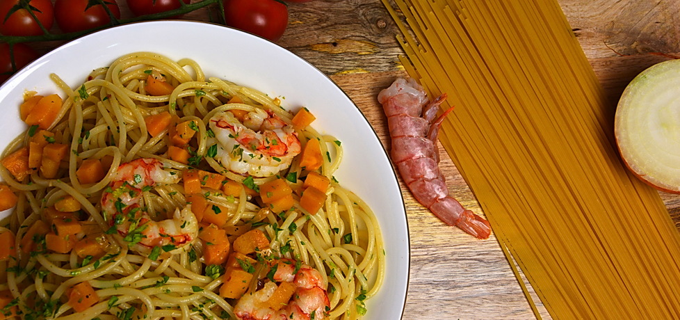 Spaghetti z dynią i krewetkami (autor: rng-kitchen)