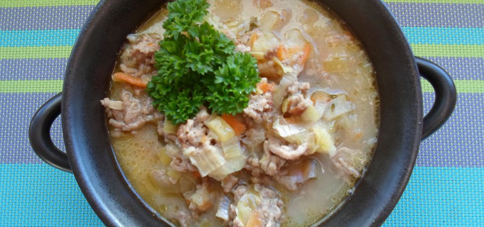 Pożywna zupa porowa z mięsem mielonym (autor: dwa-pokoje