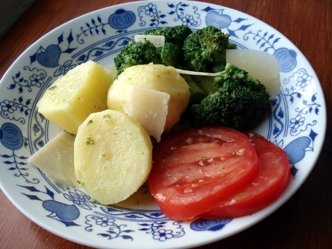 Ziemniaki i brokuły z parmezanem