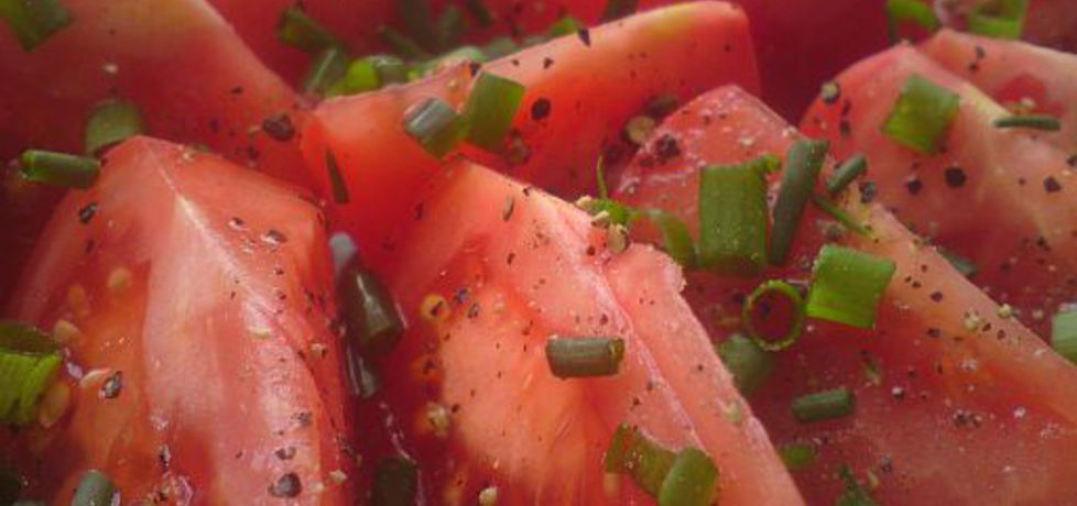 Pomidory ze szczypiorem skropione oliwą z oliwek (autor: pajecznik ...