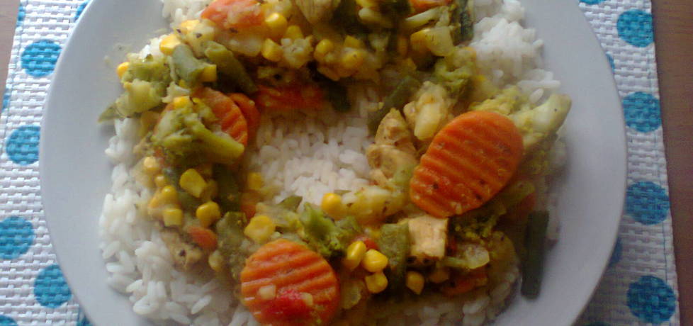 Warzywa z ryżem basmati i kurczakiem ;) (autor: margo1 ...
