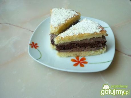 Przepis  biszkoptowe ciasto z masą czekoladową przepis