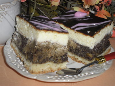 Ciasto makowo  orzechowo