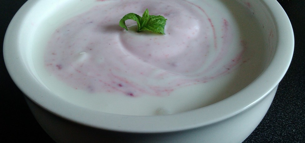 Malinowy jogurt z siemieniem lnianym (autor: gracer ...