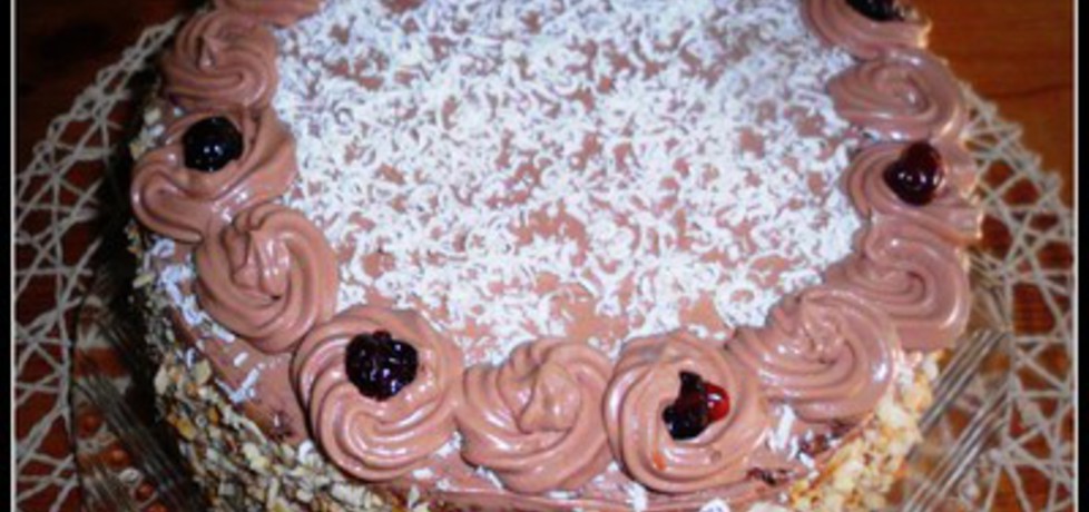 Tort czekoladowy z kremem z nuttelli (autor: monisia8585 ...