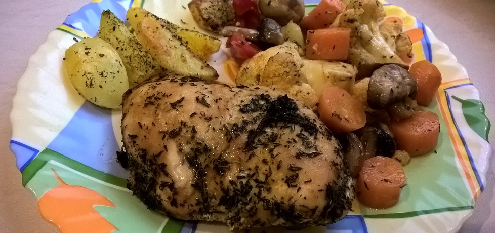 Pierś z kurczaka pieczona z warzywami (autor: ania321 ...