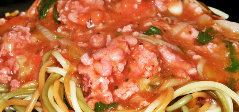 Spaghetti kolorowe w sosie pikantnym (autor: habibi ...