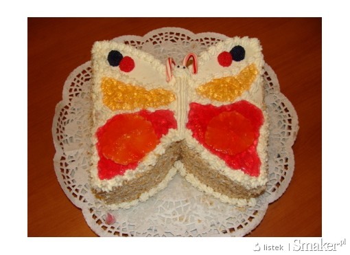 Motylek  tort dla dziewczynki