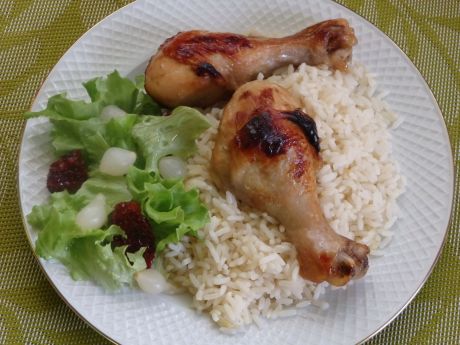 Przepis  pałki kurczaka na cytrynowym ryżu przepis