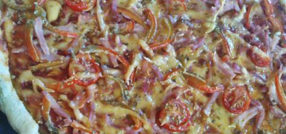 Pizza z szynką i papryką na cienkim cieście (autor: triss ...