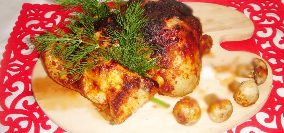 Paprykowy kurczak pieczony z pieczarkami (autor: justi2401 ...