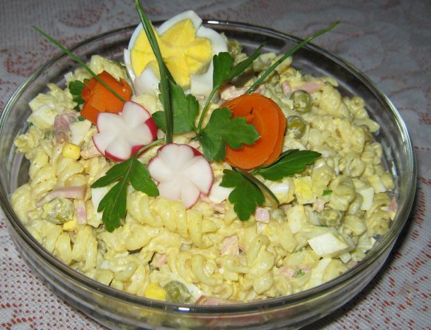 Przepis  sałatka makaronowa z jajkiem przepis