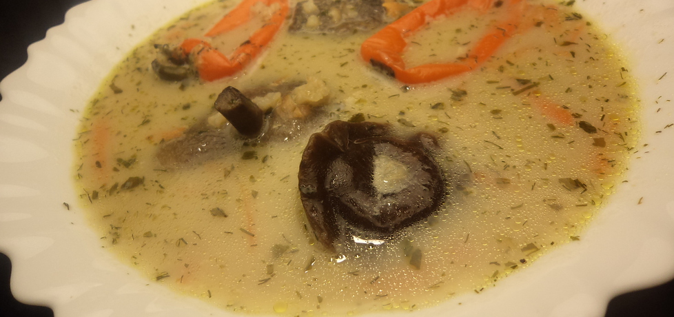 Kremowa zupa z podgrzybkami