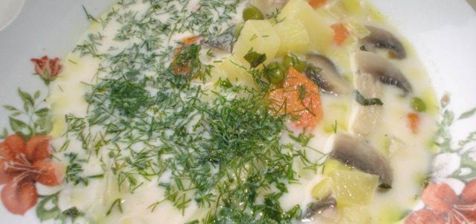 Zupa pieczarkowa z zielonym groszkiem (autor: stokrotka ...