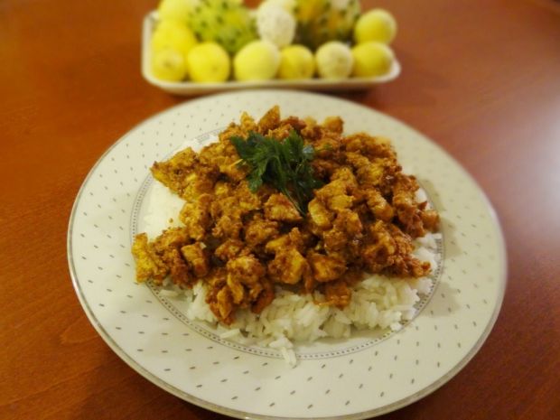 Przepis  kurczak po tajsku z białym ryżem przepis