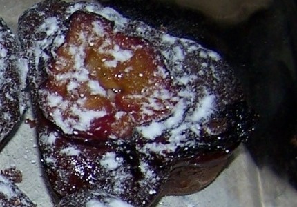 Mufinki czekoladowe z śliwką