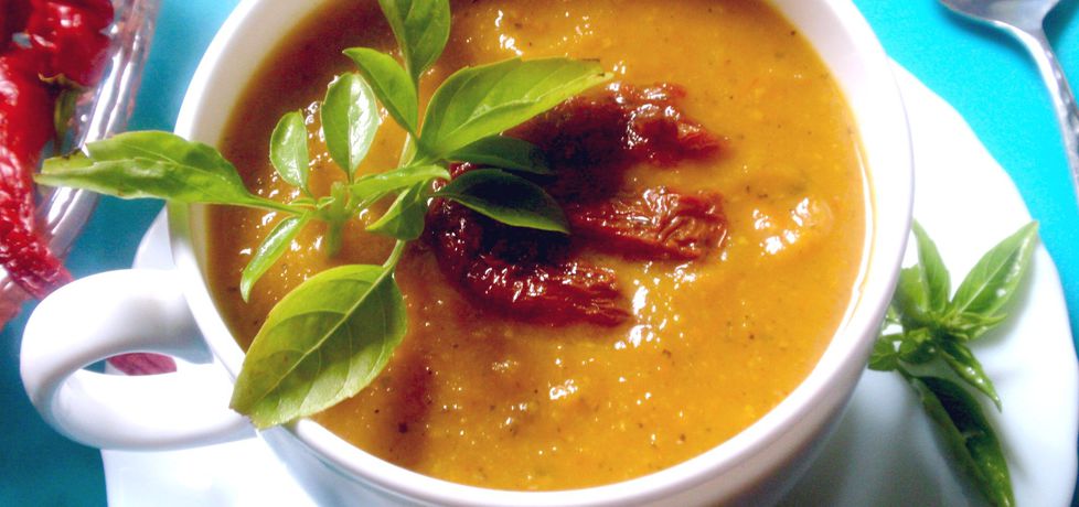 Zupa krem z żółtej cukinii z suszonymi pomidorami (autor: gosia56 ...