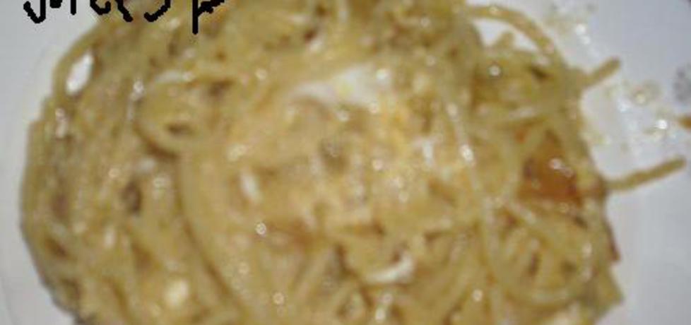 Jajecznica z makaronem spagetti. (autor: julci3k1)