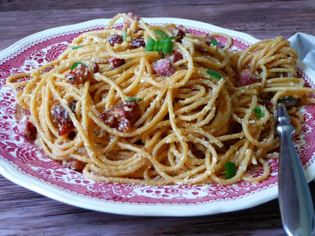 Przepis  spaghetti a'la carbonara przepis