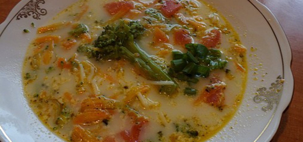 Wielowarzywna zupa podana z makaronem (autor: mysiunia ...