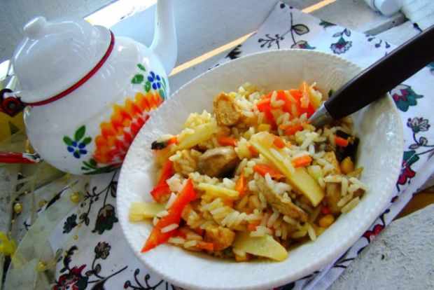 Przepis  chińszczyzna warzywa z ryżem przepis