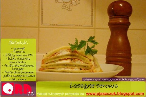 Przepis  lasagne serowa przepis