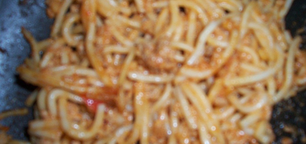 Spaghetti z makaronem i sosem (autor: beata73)