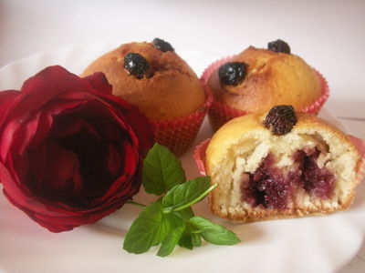 Muffinki z nadzieniem różanym i z żurawiną po amerykańsku ...