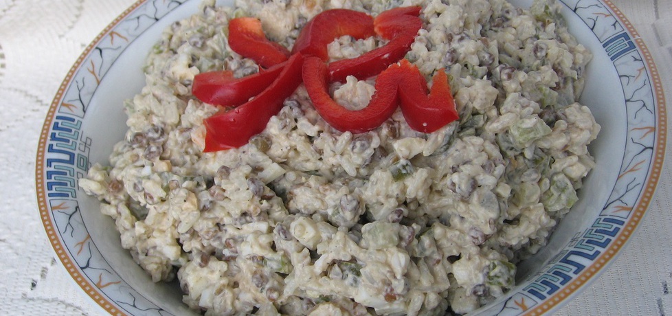 Sałatka z kurczakiem, ryżem i soczewicą (autor: ania321 ...