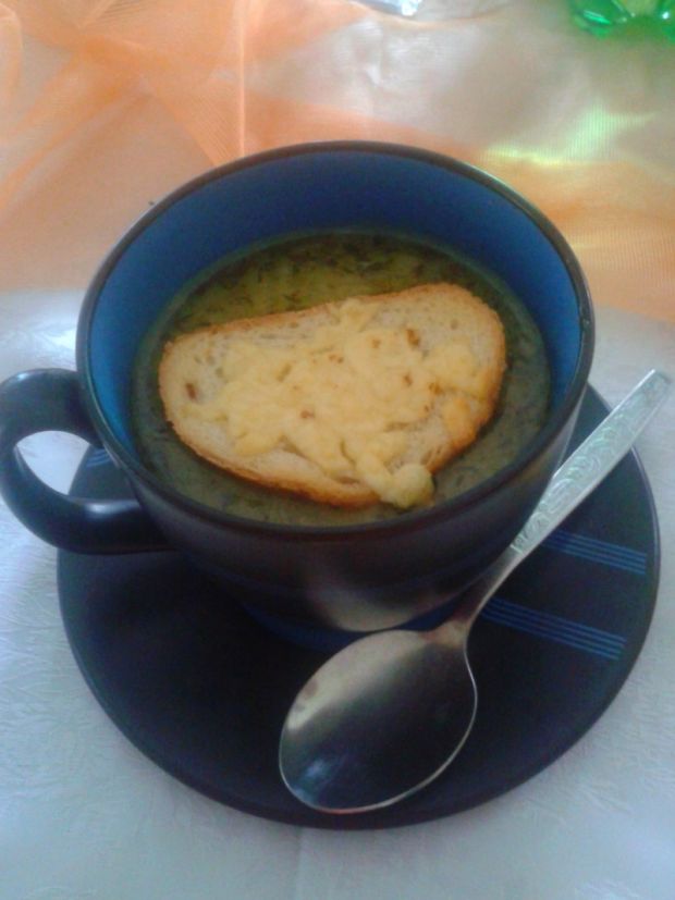 Przepis  zupa cebulowa z grzanką serową przepis