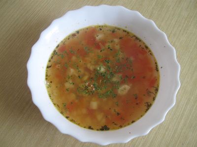 Zupa z grochem łuskanym