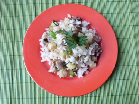 Przepis  ryż z warzywami i pieczarkami przepis