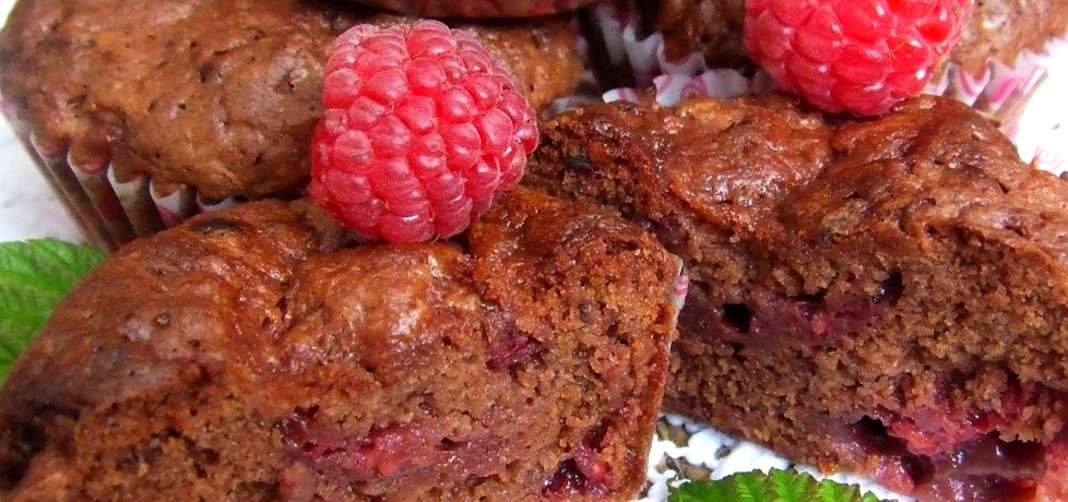Muffinki brownie z malinami (autor: dagita)