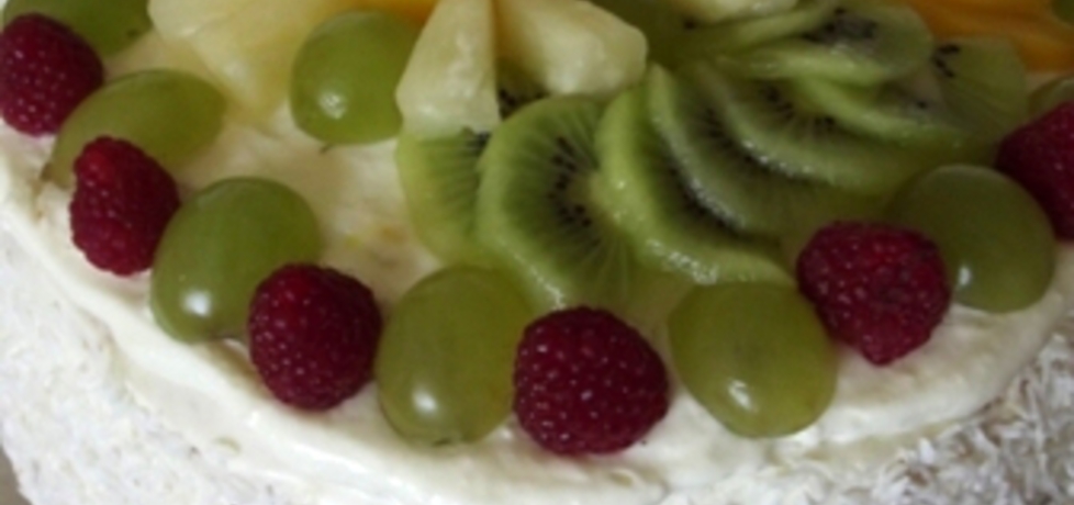 Imprezowy tort śmietanowy z owocami (autor: ilka86 ...