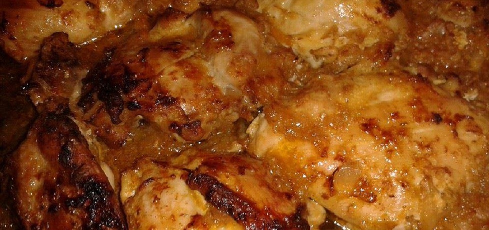 Kurczak pieczony z cebulą. (autor: kasiaaaaa)