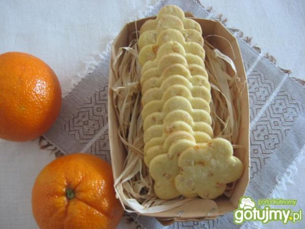 Przepis  kruche ciasteczka pomarańczowe przepis