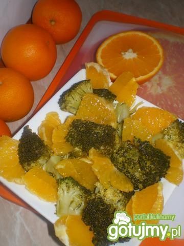 Przepis  surówka z brokuła i pomarańczy przepis