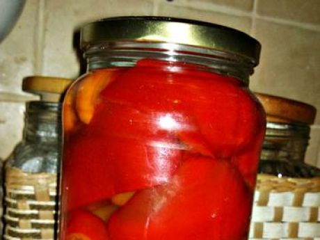 Przepis  papryka konserwowa z pomidorem przepis
