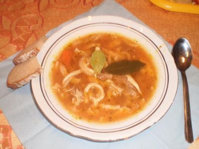 Flaczki na zupie ogonowej
