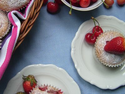 Muffinki z truskawkami i wanilią