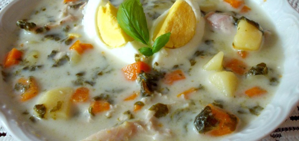 Zupa szczawiowa z ziemniakami i jajkiem. (autor: bernadeta1 ...