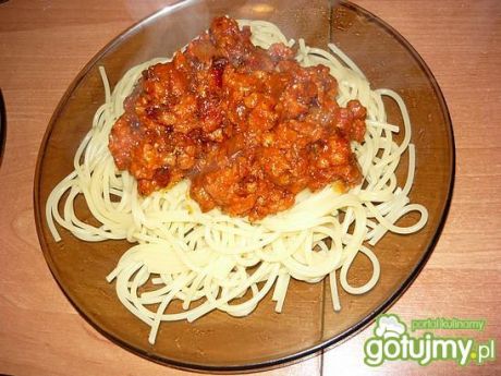 Przepis  spaghetti z kiełbasianym sosem przepis