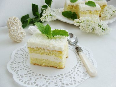 Ciasto biały puszek