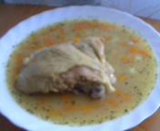 Przepis  zupa fasolowa na kawałku kurczaka przepis