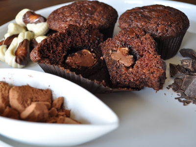 Potrójnie czekoladowe muffiny