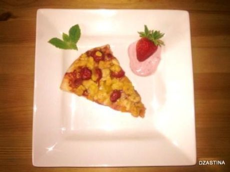 Przepis  pizza  z truskawkami brzoskwinia przepis
