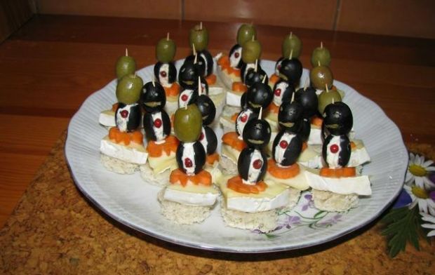 Przepis  pingwinki  smaczna przekąska przepis