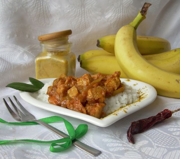 Przepis  kurczak curry z bananem przepis